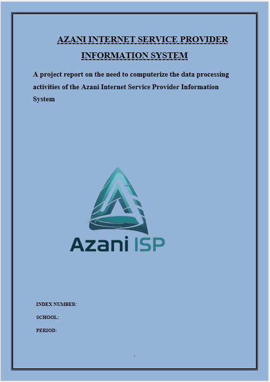 Azani Internet Service Provider Information System KCSE 2026 Computer azani-internet-service-provider-information-system-kcse-2026-computer